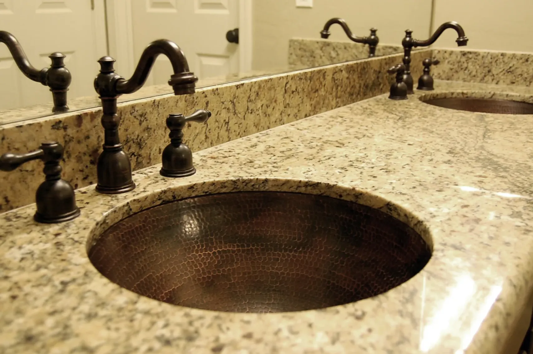 Premier Copper Products 17" Round Copper Bathroom Sink, Oil Rubbed Bronze, LR17FDB