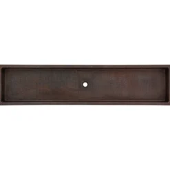 Premier Copper Products 60" Rectangle Copper Bathroom Sink, Oil Rubbed Bronze, VREC60SKDB