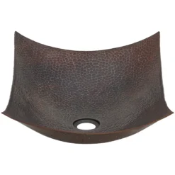 Premier Copper Products 18" Rectangle Copper Bathroom Sink, Oil Rubbed Bronze, VREC18MSDB