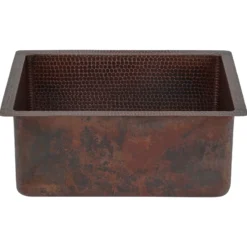 Premier Copper Products 20" Copper Bar/Prep Sink, Oil Rubbed Bronze, BREC20DB