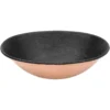 Premier Copper Products 17" x 12" Oval Vessel - Above Counter Copper Bathroom Sink, Glazed Black, 17 Gauge, VO17WBLK