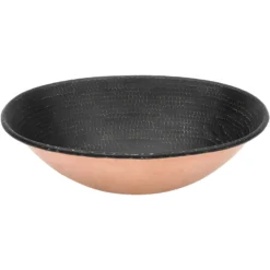 Premier Copper Products 17" x 12" Oval Vessel - Above Counter Copper Bathroom Sink, Glazed Black, 17 Gauge, VO17WBLK