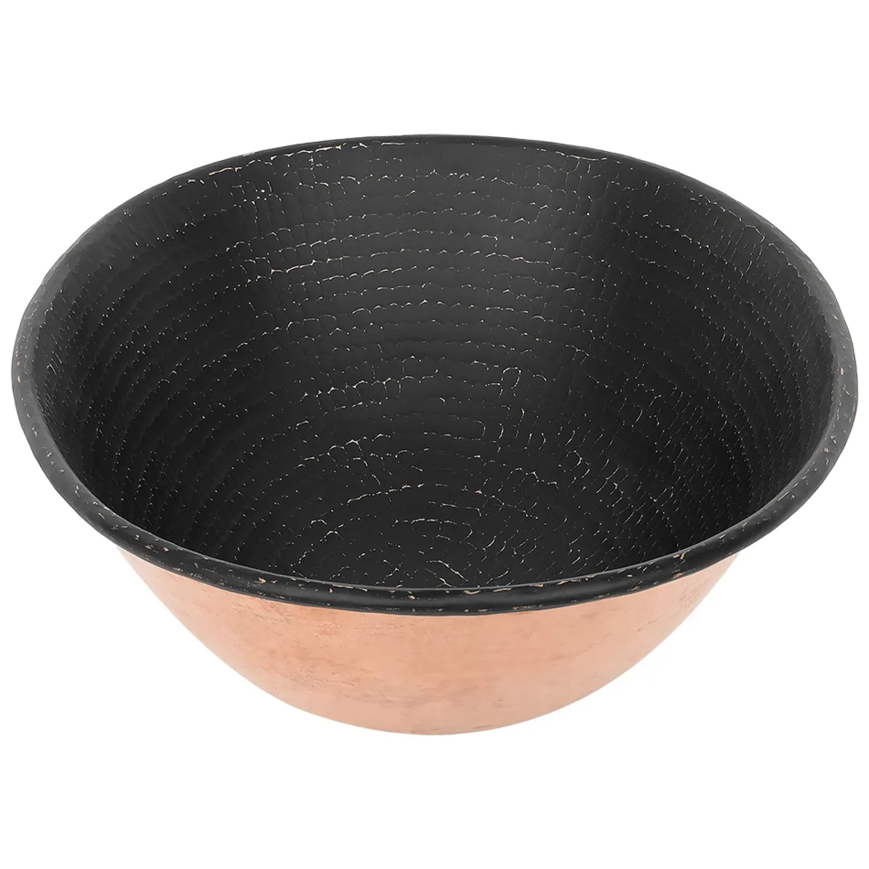 Premier Copper Products 17" x 12" Oval Vessel - Above Counter Copper Bathroom Sink, Glazed Black, 17 Gauge, VO17WBLK