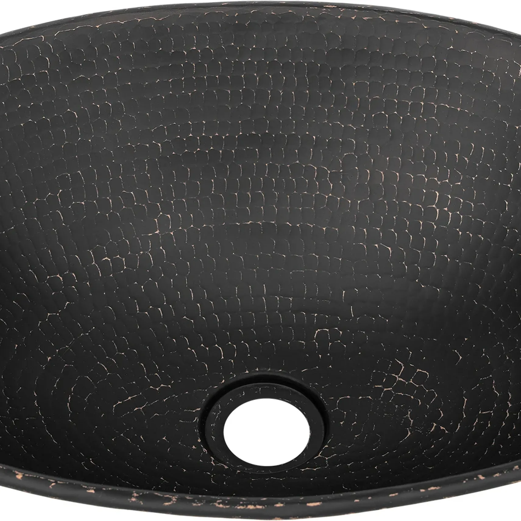 Premier Copper Products 17" x 12" Oval Vessel - Above Counter Copper Bathroom Sink, Glazed Black, 17 Gauge, VO17WBLK