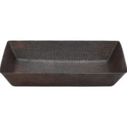Premier Copper Products 20" Rectangle Copper Bathroom Sink, Oil Rubbed Bronze, VREC2014DB