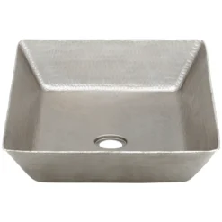 Premier Copper Products 20" Rectangle Copper Bathroom Sink, Nickel, VREC2014EN