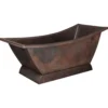 Premier Copper Products 67" Hammered Copper Canoa Single Slipper Bathtub, BTSC67DB