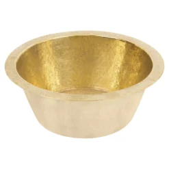 Premier Copper Products 14" Round Terra Firma Brass Bar/Prep Sink, TFBR14PB2