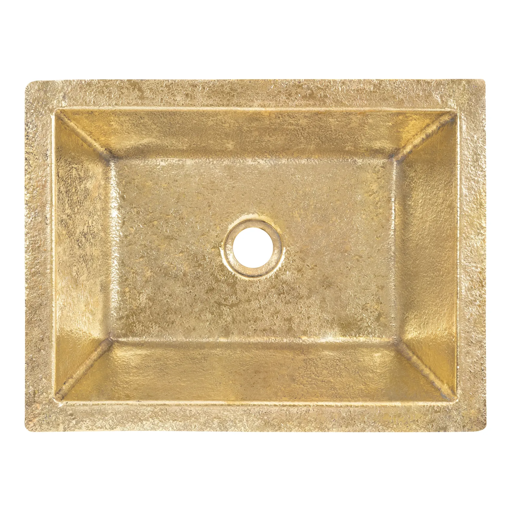 Premier Copper Products 17" x 13" Rectangle Dual - Undermount or Drop In Terra Firma Brass Bathroom Sink, TFLREC17PB