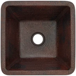 Premier Copper Products 15" Copper Bar/Prep Sink, Oil Rubbed Bronze, BS15DB2