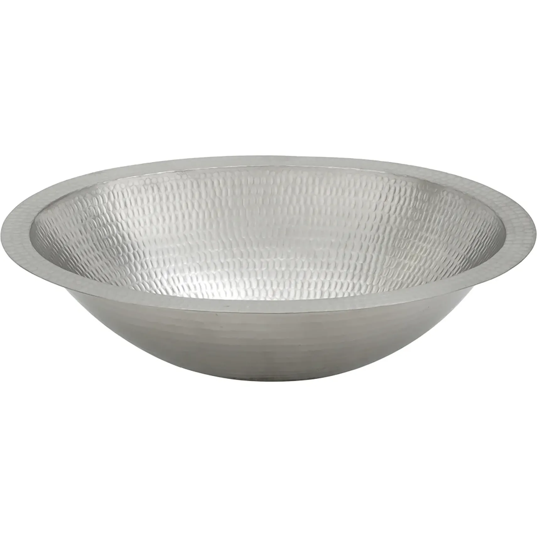 Premier Copper Products 17" Oval Copper Bathroom Sink, Nickel, LO17FEN