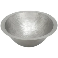Premier Copper Products 17" Oval Copper Bathroom Sink, Nickel, LO17FEN
