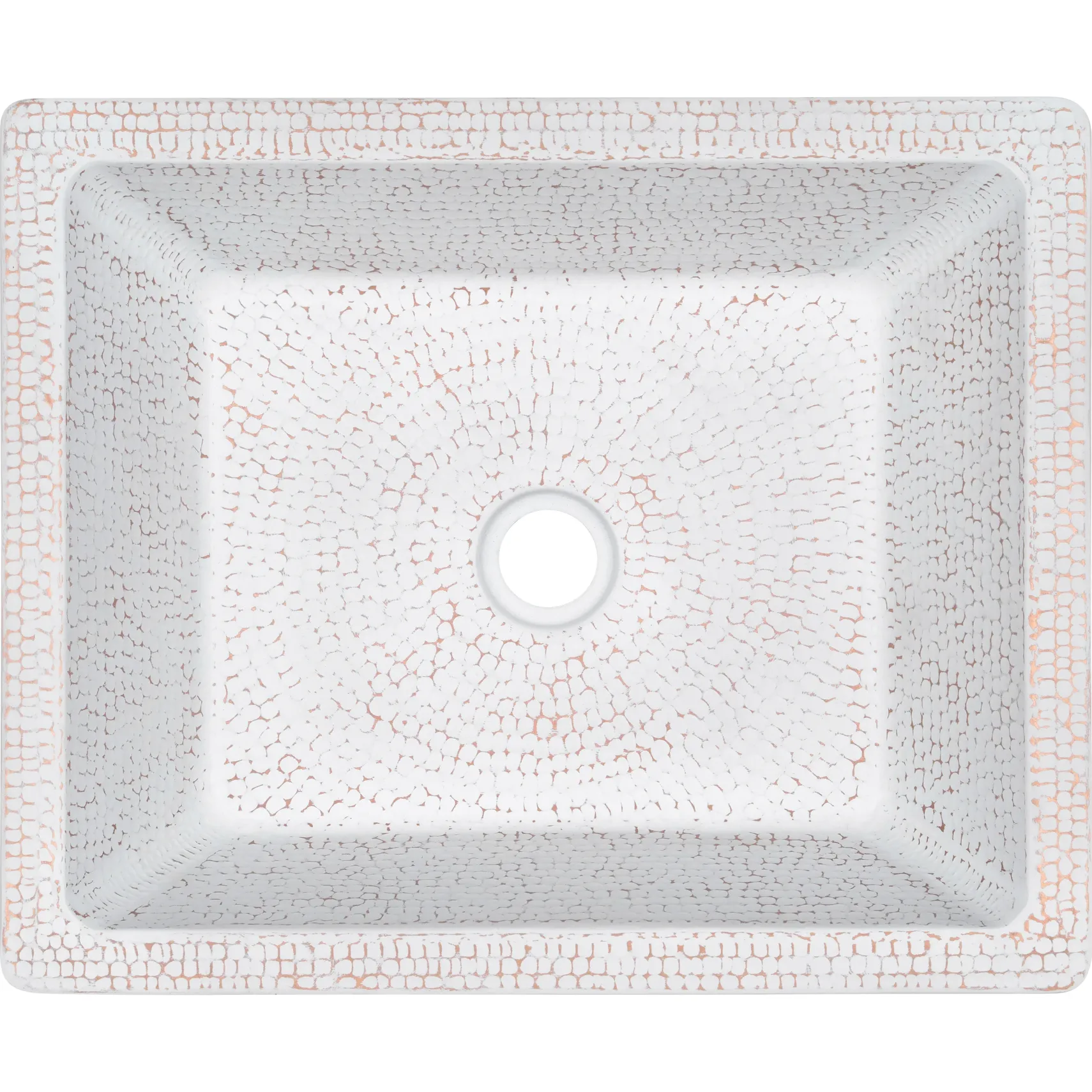 Premier Copper Products 17" x 14" Rectangle Vessel - Above Counter Copper Bathroom Sink, Glazed White, 17 Gauge, VREC17SKWHT