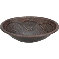 Premier Copper Products 19" Oval Copper Bathroom Sink, Oil Rubbed Bronze, LO19RBDDB
