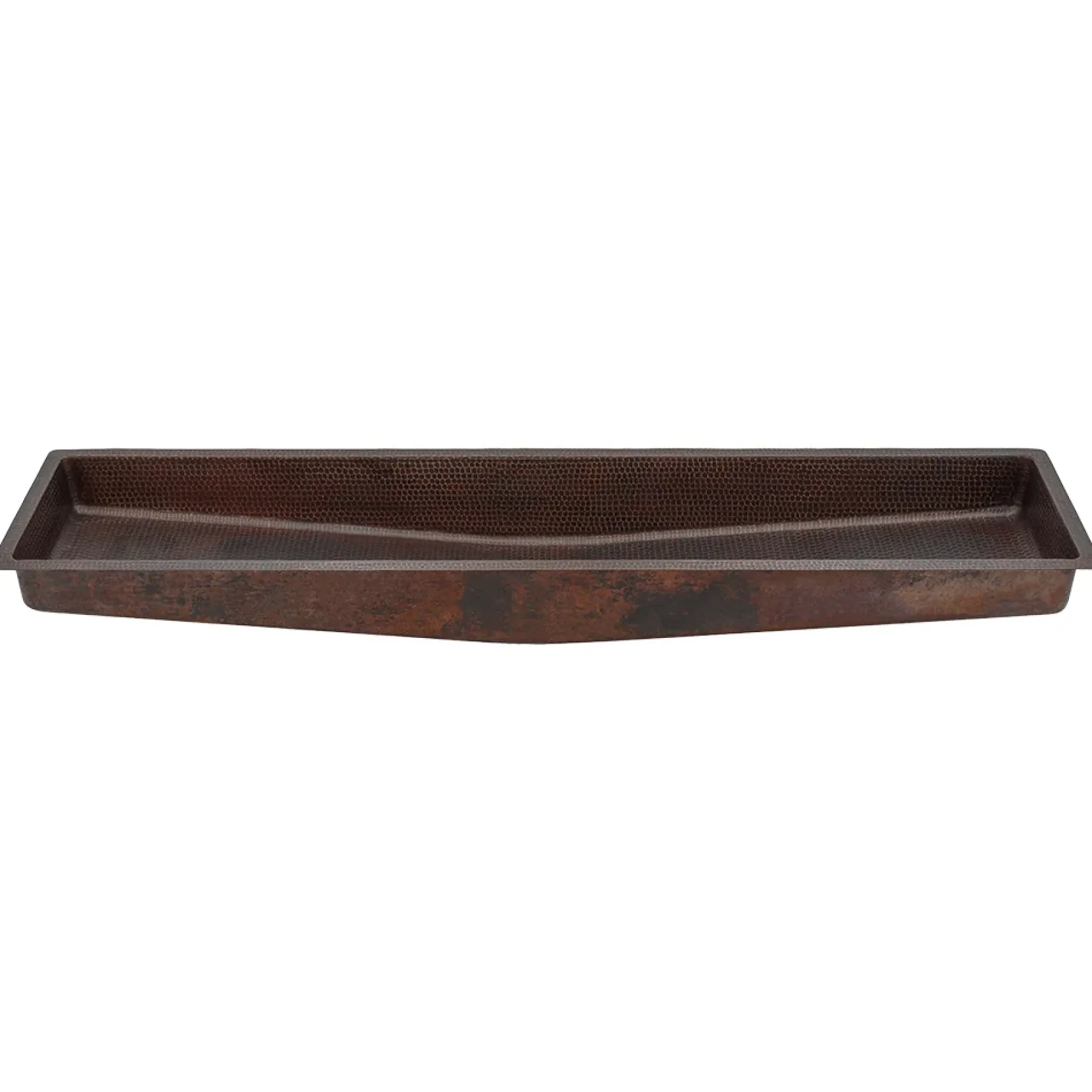 Premier Copper Products 60" Rectangle Copper Bathroom Sink, Oil Rubbed Bronze, LREC60DB