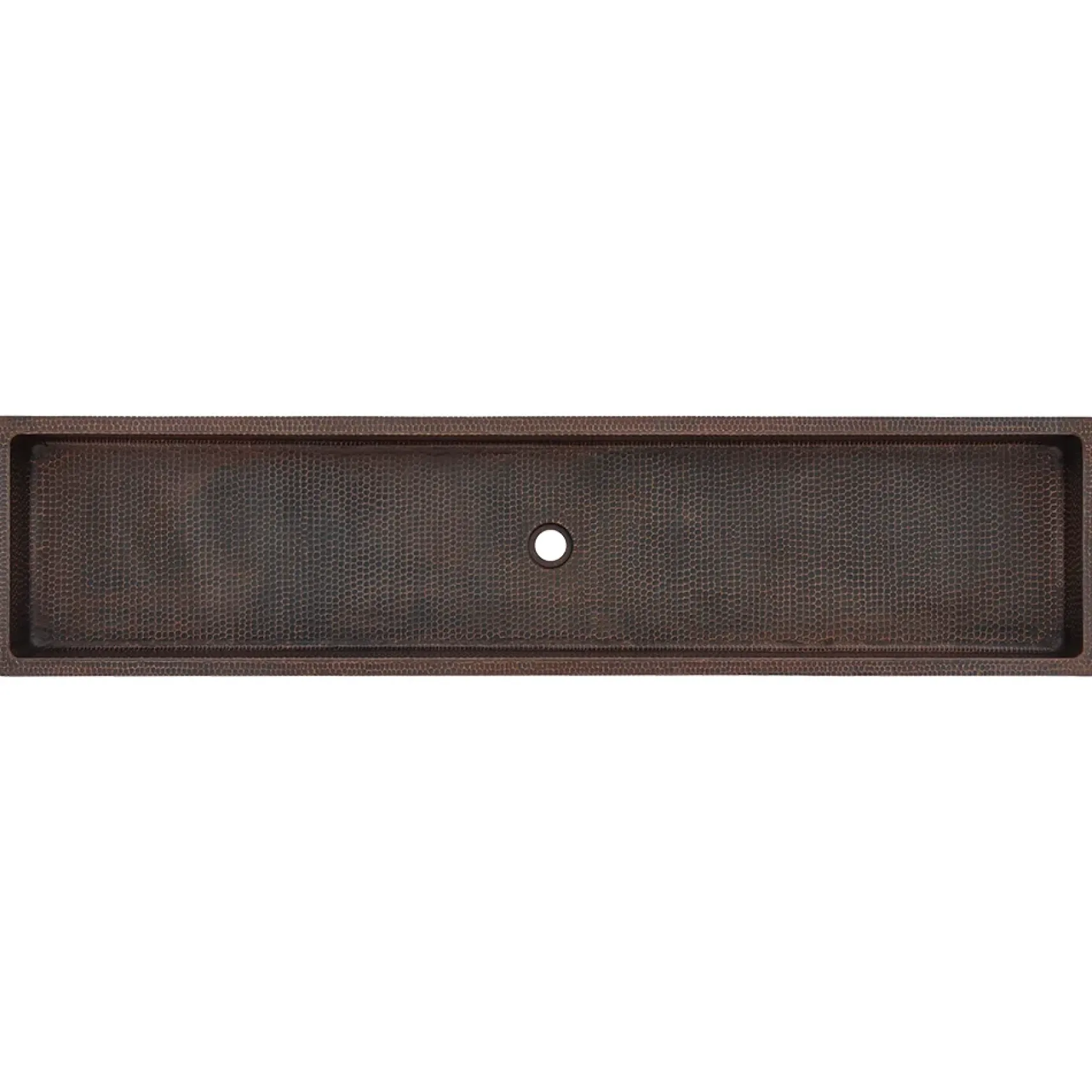 Premier Copper Products 60" Rectangle Copper Bathroom Sink, Oil Rubbed Bronze, LREC60DB
