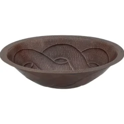 Premier Copper Products 19" Oval Copper Bathroom Sink, Oil Rubbed Bronze, LO19FBDDB