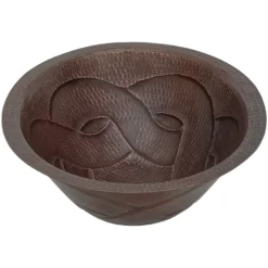 Premier Copper Products 19" Oval Copper Bathroom Sink, Oil Rubbed Bronze, LO19FBDDB