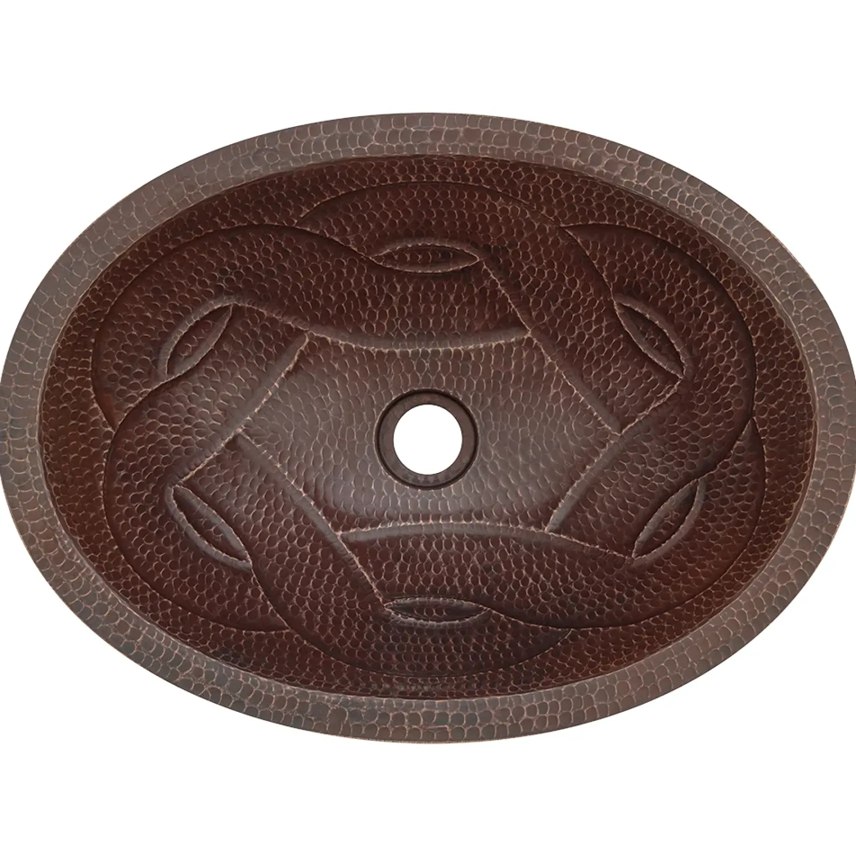 Premier Copper Products 19" Oval Copper Bathroom Sink, Oil Rubbed Bronze, LO19FBDDB