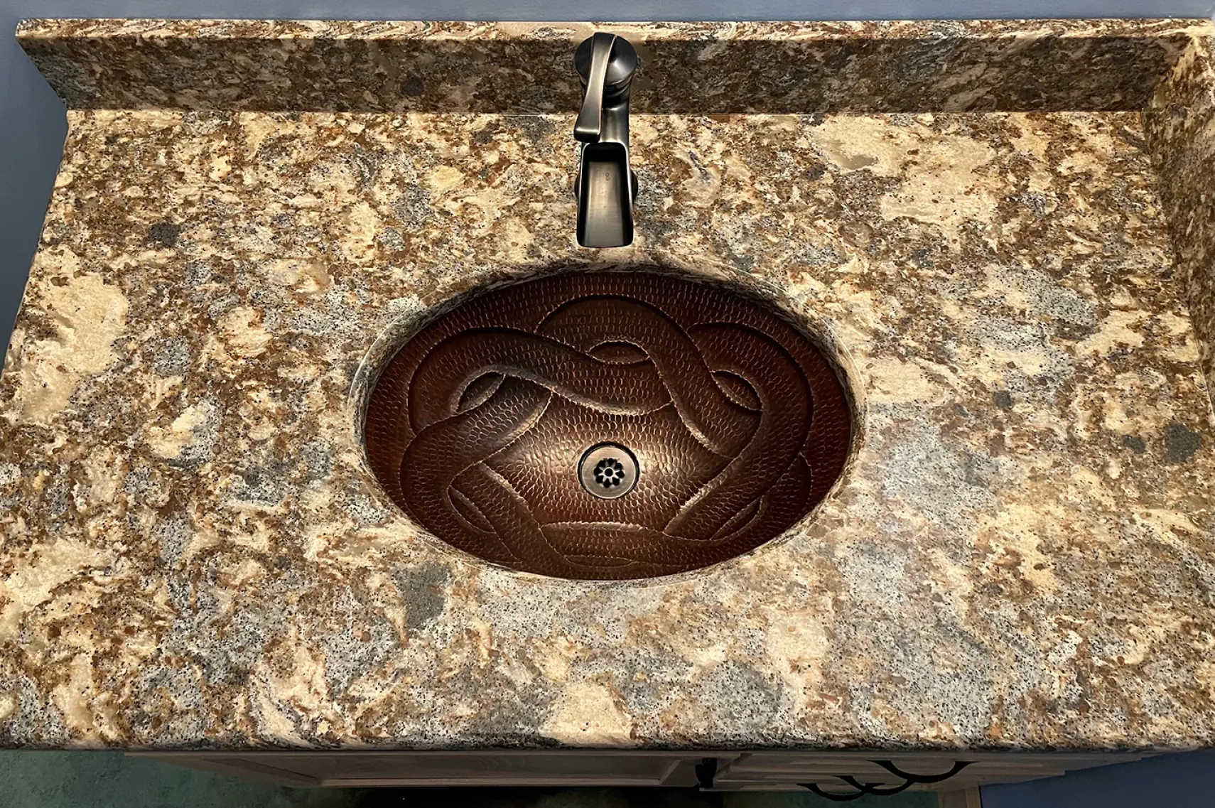 Premier Copper Products 19" Oval Copper Bathroom Sink, Oil Rubbed Bronze, LO19FBDDB