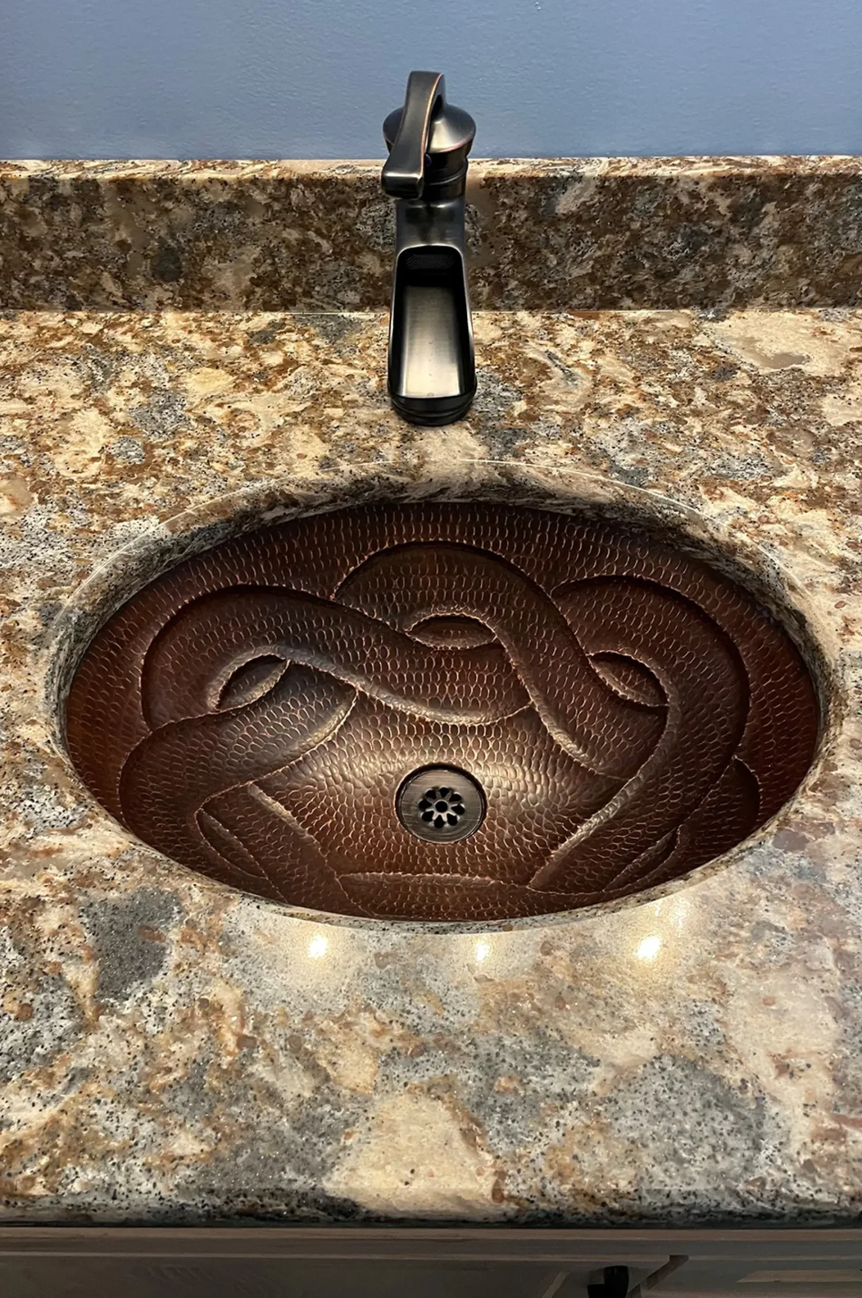Premier Copper Products 19" Oval Copper Bathroom Sink, Oil Rubbed Bronze, LO19FBDDB