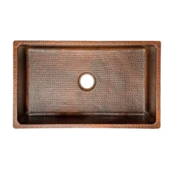 Premier Copper Products 30" Copper Kitchen Sink, Oil Rubbed Bronze, KSDB30199