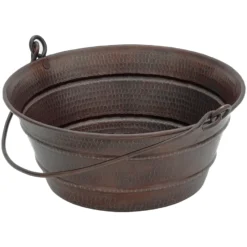 Premier Copper Products 16" Round Vessel - Above Counter Copper Bathroom Sink, Oil Rubbed Bronze, 16 Gauge, VR16BUDB