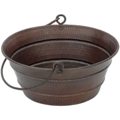 Premier Copper Products 16" Round Vessel - Above Counter Copper Bathroom Sink, Oil Rubbed Bronze, 16 Gauge, VR16BUDB