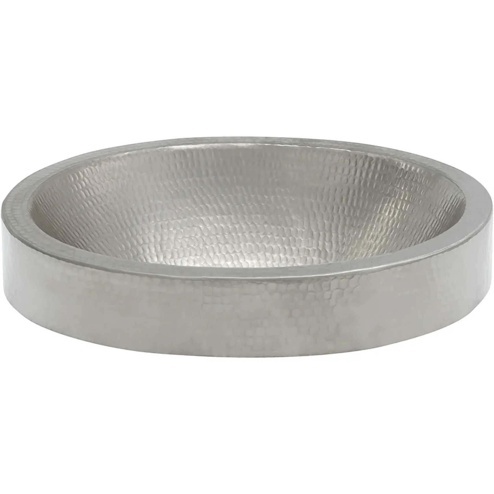 Premier Copper Products 18" Oval Copper Bathroom Sink, Nickel, VO18SKEN