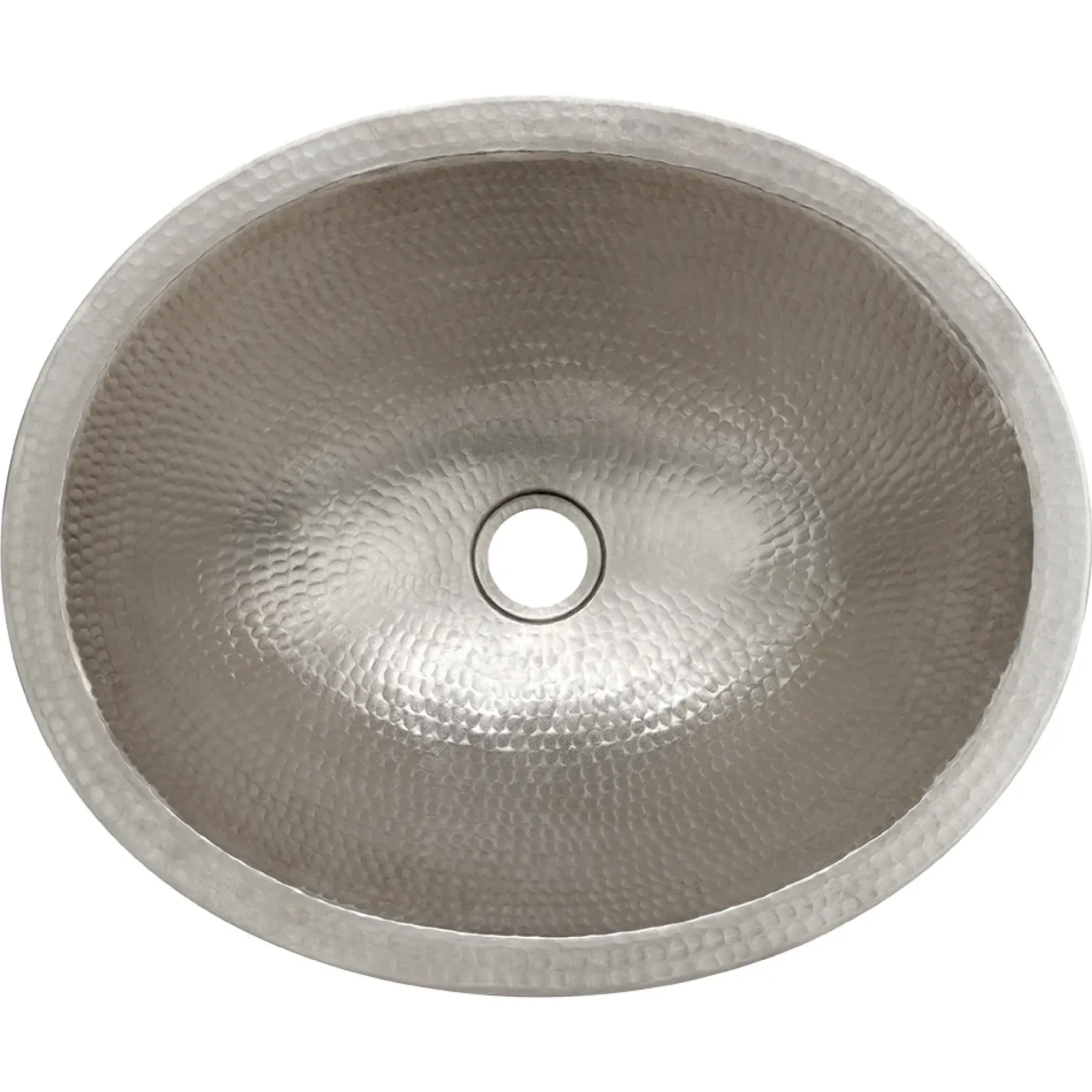 Premier Copper Products 18" Oval Copper Bathroom Sink, Nickel, VO18SKEN