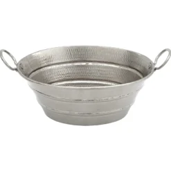Premier Copper Products 19" Oval Copper Bathroom Sink, Nickel, VOB16EN
