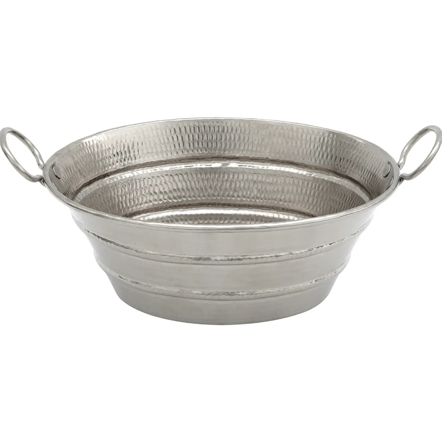 Premier Copper Products 19" Oval Copper Bathroom Sink, Nickel, VOB16EN