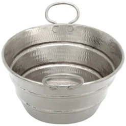 Premier Copper Products 19" Oval Copper Bathroom Sink, Nickel, VOB16EN