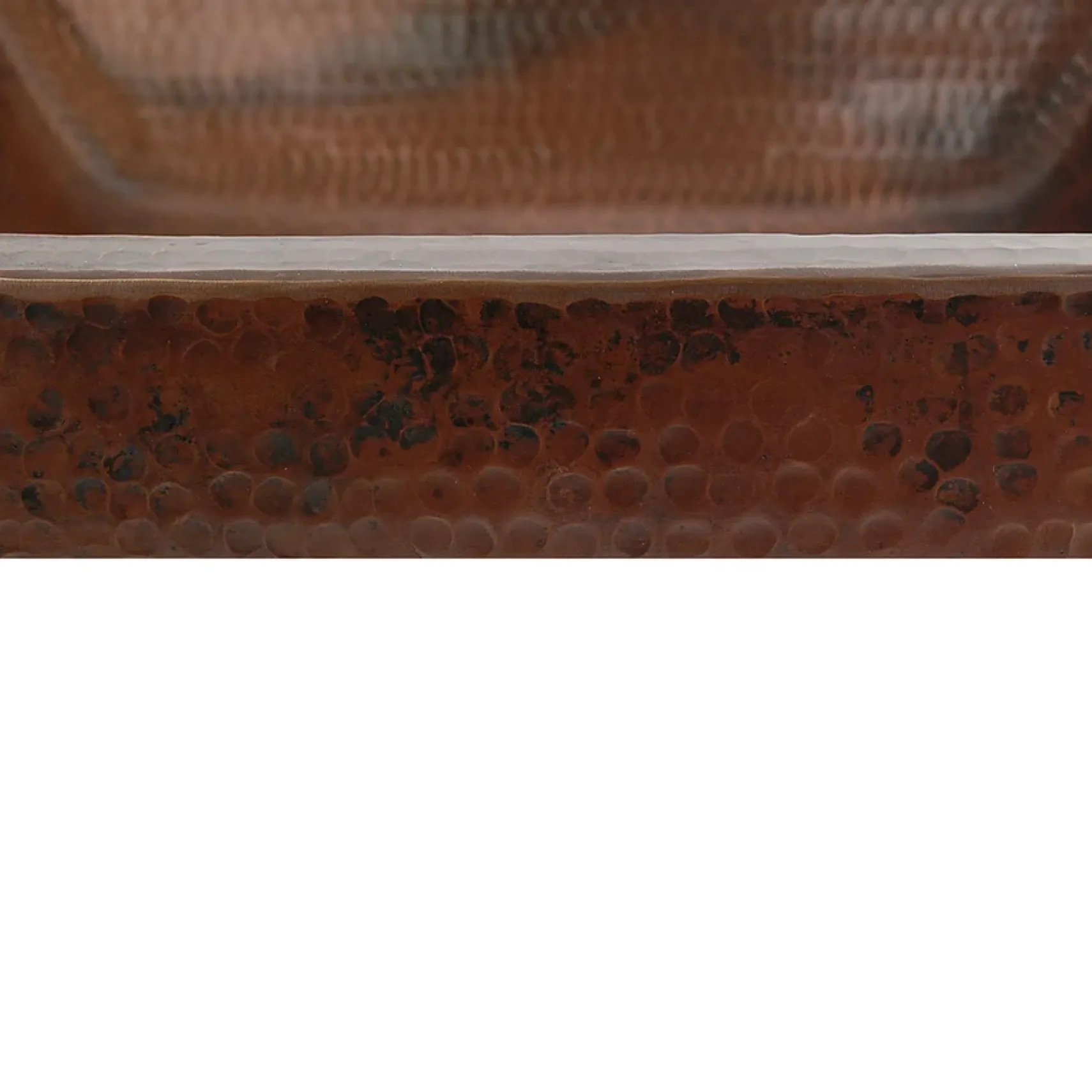 Premier Copper Products 19" Rectangle Skirted Vessel Hammered Copper Bathroom Sink, Matching Drain and Accessories, Oil Rubbed Bronze, BSP5_VREC19SKDB-P
