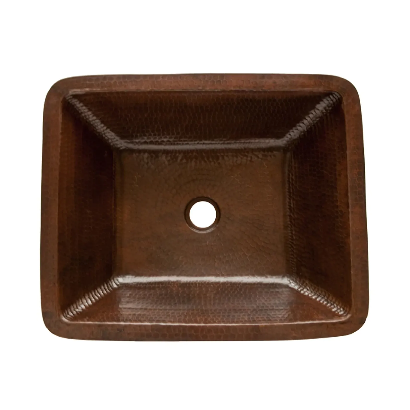 Premier Copper Products 19" Rectangle Skirted Vessel Hammered Copper Bathroom Sink, Matching Drain and Accessories, Oil Rubbed Bronze, BSP5_VREC19SKDB-P