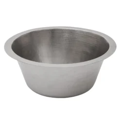 Premier Copper Products 16" Round Hammered Copper Bar Sink in Nickel w/ 2" Drain Opening, Matching Drain and Accessories, BSP5_BR16EN2-B