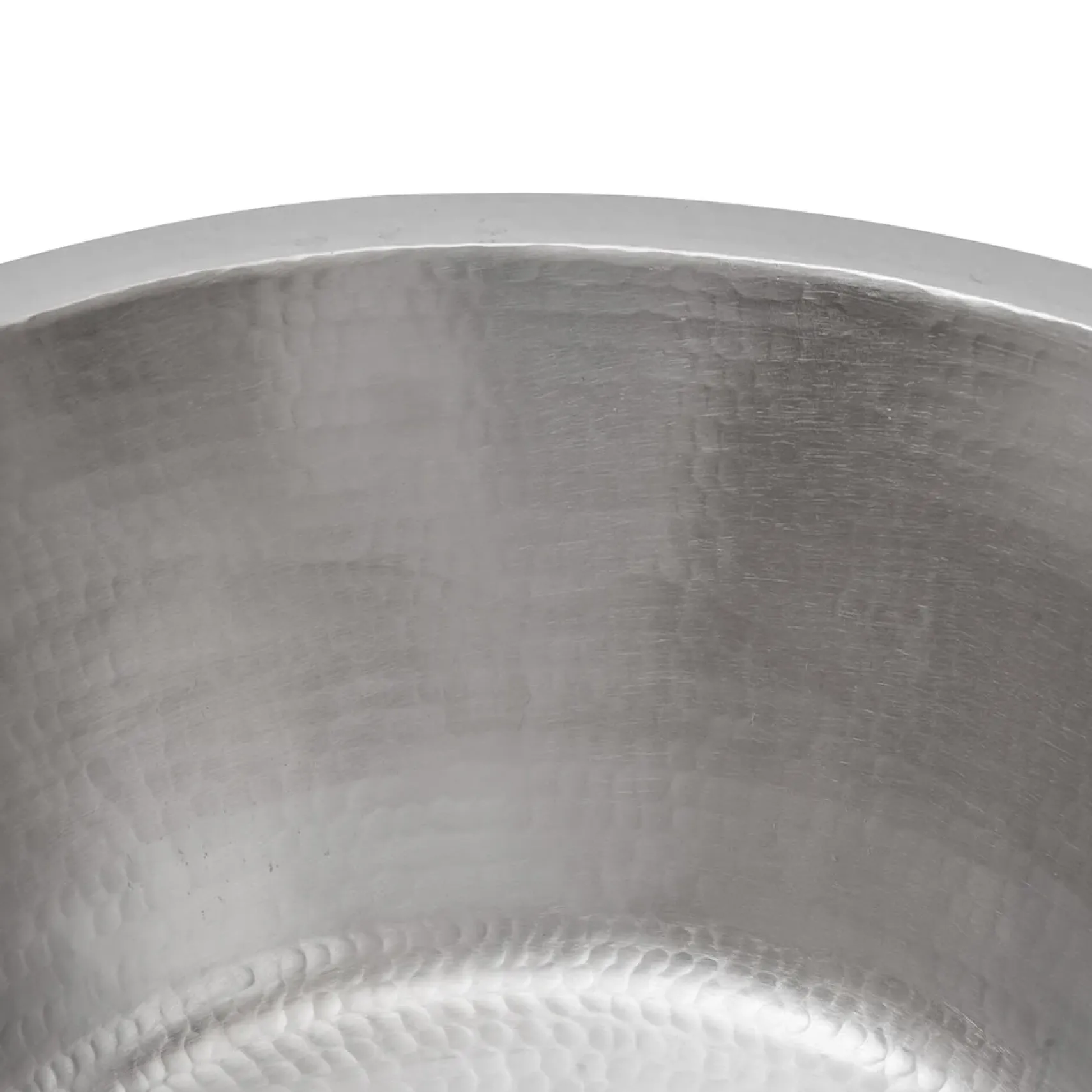 Premier Copper Products 16" Round Hammered Copper Bar Sink in Nickel w/ 2" Drain Opening, Matching Drain and Accessories, BSP5_BR16EN2-B