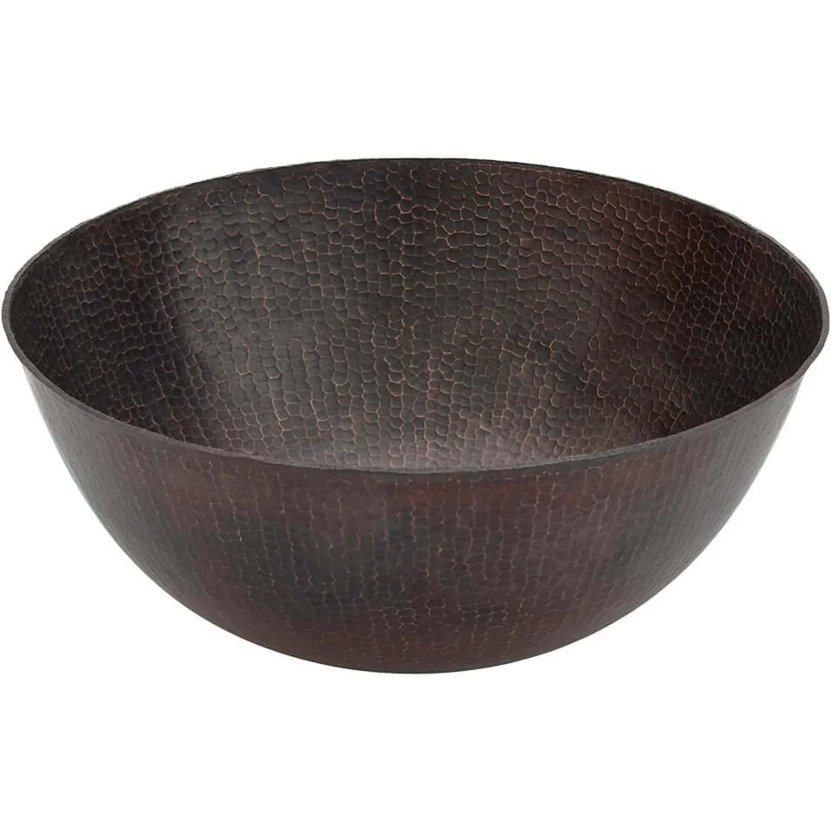 Premier Copper Products 17" Round Copper Bathroom Sink, Oil Rubbed Bronze, VR17BDB