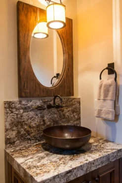 Premier Copper Products 17" Round Copper Bathroom Sink, Oil Rubbed Bronze, VR17BDB