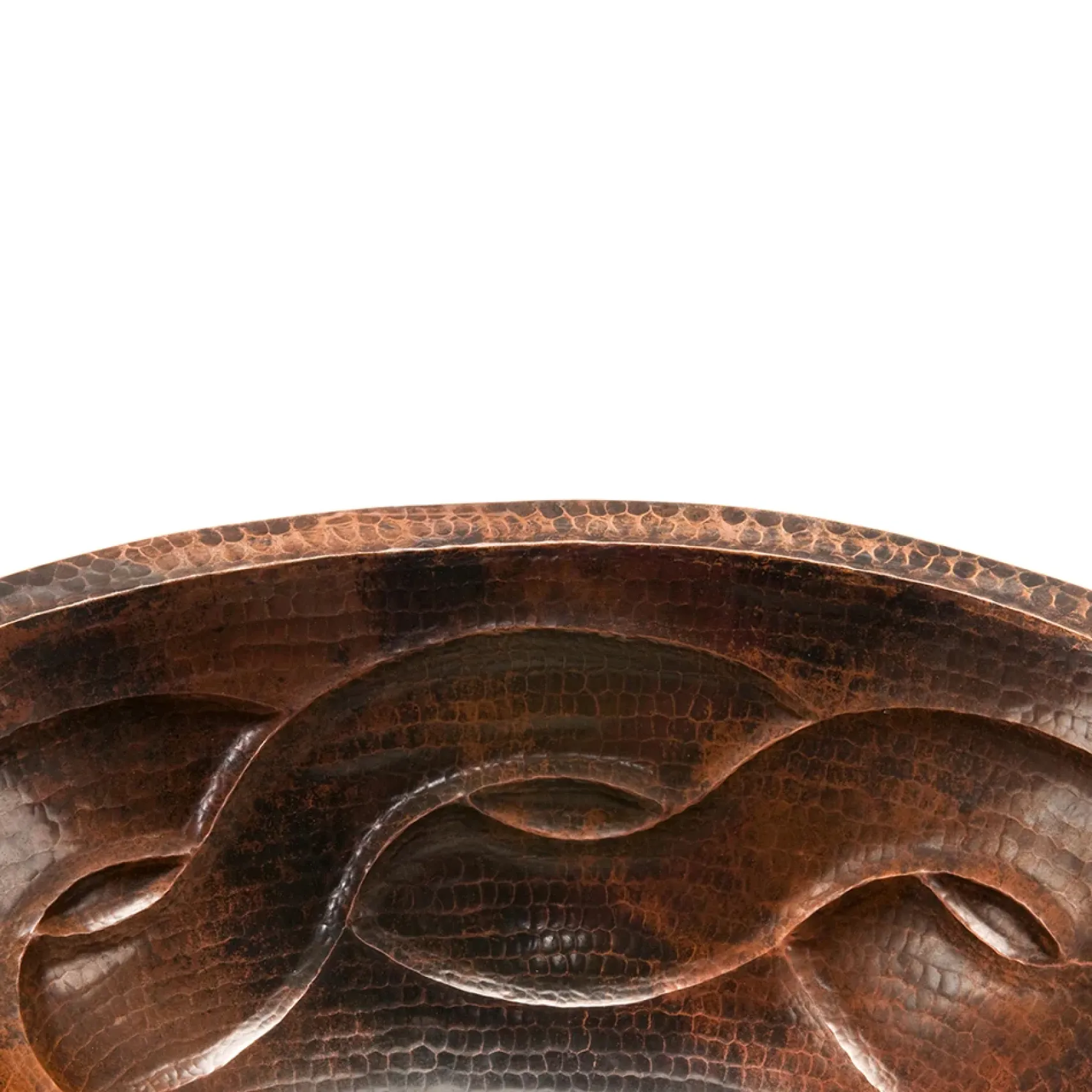 Premier Copper Products 19" Oval Braid Under Counter Hammered Copper Bathroom Sink, Matching Drain and Accessories, Oil Rubbed Bronze, BSP5_LO19FBDDB-P