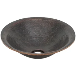 Premier Copper Products 20" Oval Copper Bathroom Sink, Oil Rubbed Bronze, PVOVAL20