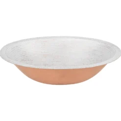 Premier Copper Products 19" x 14" Oval Dual - Undermount or Drop In Copper Bathroom Sink, Glazed White, 17 Gauge, LO19FWHT