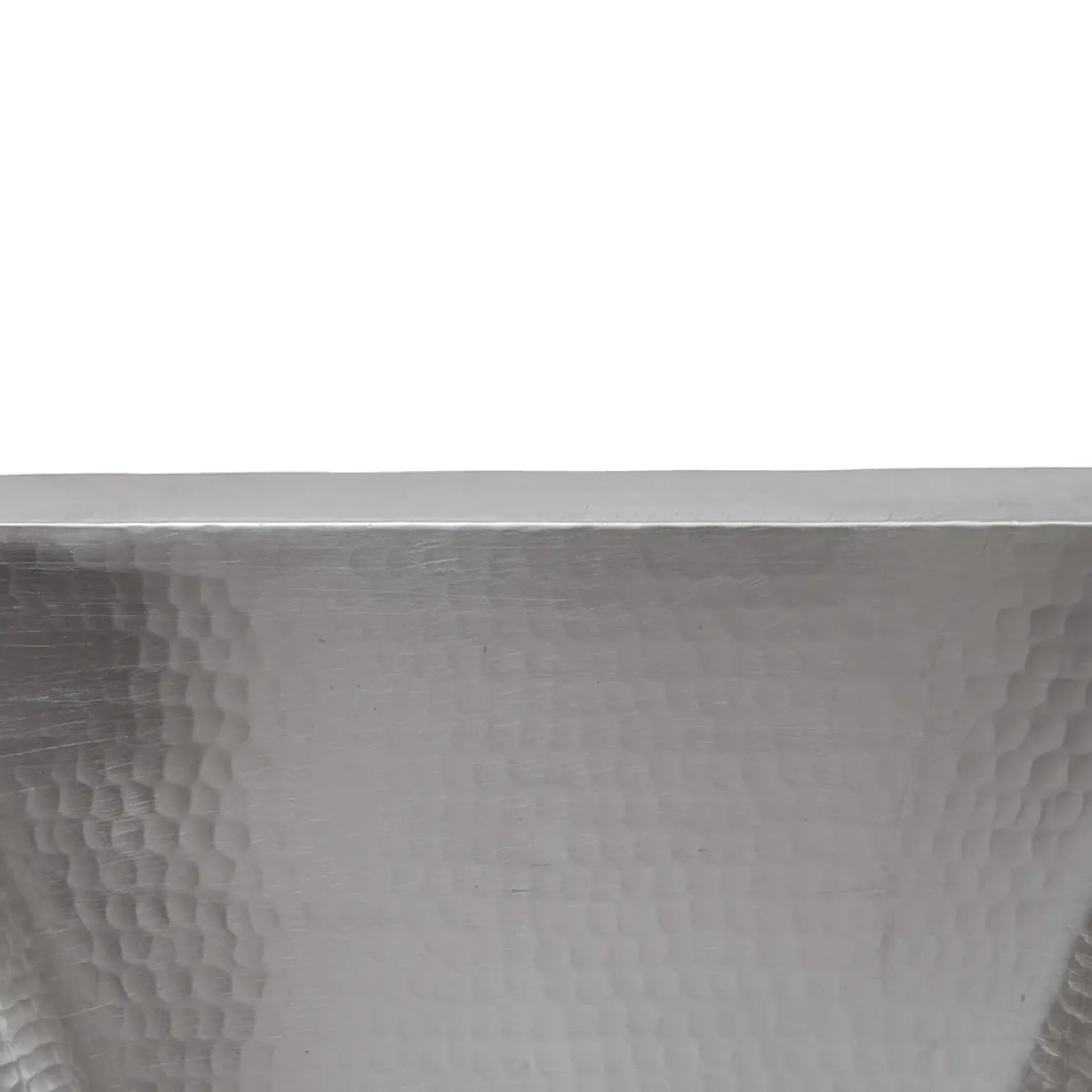 Premier Copper Products 15" Square Hammered Copper Bar/Prep Sink in Nickel w/ 3.5" Drain Opening, Matching Drain and Accessories, BSP5_BS15EN3-G