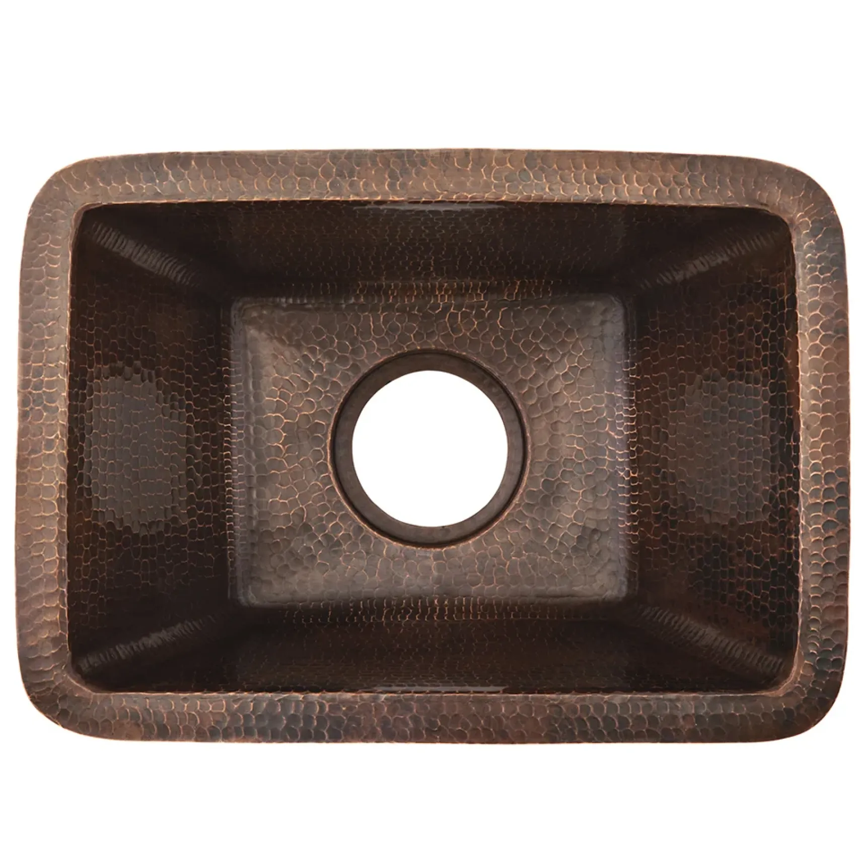 Premier Copper Products 17" Rectangle Copper Prep Bar Sink w/ 3.5" Drain Opening, Matching Drain and Accessories, Oil Rubbed Bronze, BSP5_BRECDB3-G