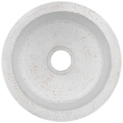 Premier Copper Products 12" Round Copper Bar/Prep Sink, Glazed White, 17 Gauge, BR12WHT2