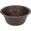 Premier Copper Products 16" Copper Bar/Prep Sink, Oil Rubbed Bronze, BR16FDB3