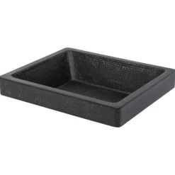Premier Copper Products 19" x 16" Rectangle Vessel - Above Counter Copper Bathroom Sink, Glazed Black, 17 Gauge, VREC19SKBLK