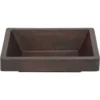 Premier Copper Products 19" Rectangle Copper Bathroom Sink, Oil Rubbed Bronze, VREC19SKDB