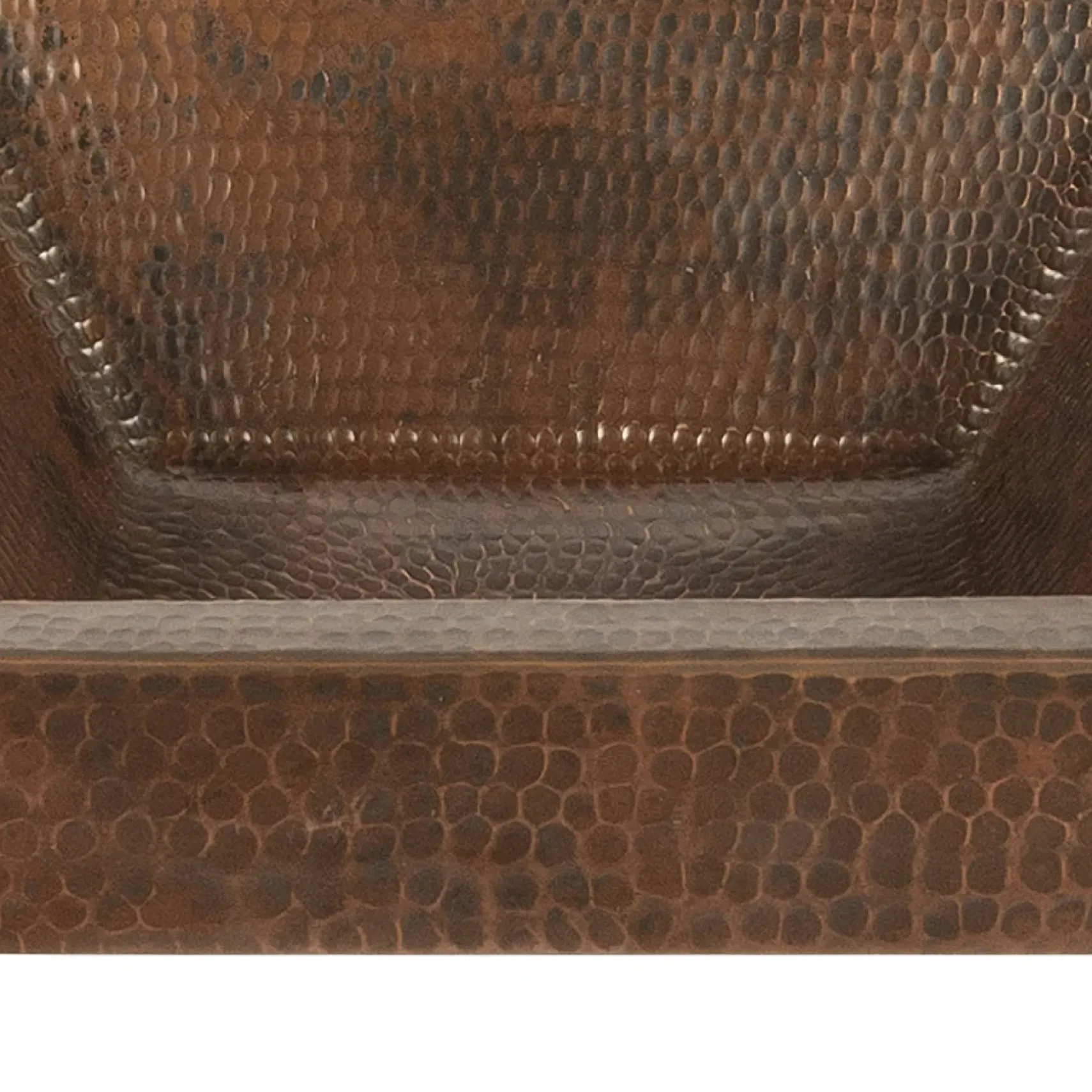 Premier Copper Products 15" Square Skirted Vessel Hammered Copper Bathroom Sink, Matching Drain and Accessories, Oil Rubbed Bronze, BSP5_VSQ15SKDB-P