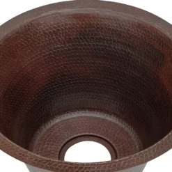 Premier Copper Products 17" Copper Bar/Prep Sink, Oil Rubbed Bronze, BR17DB